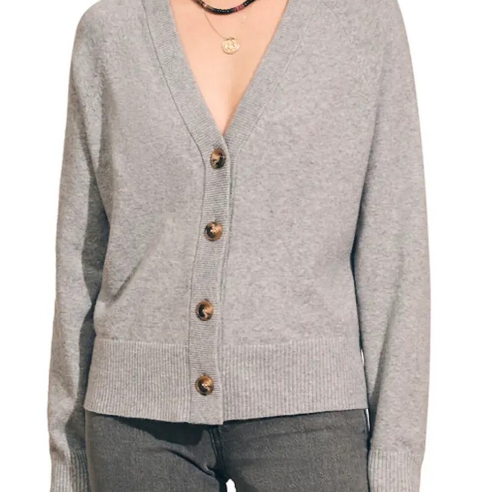 Faherty Jackson Button Up Grey Cardigan XS